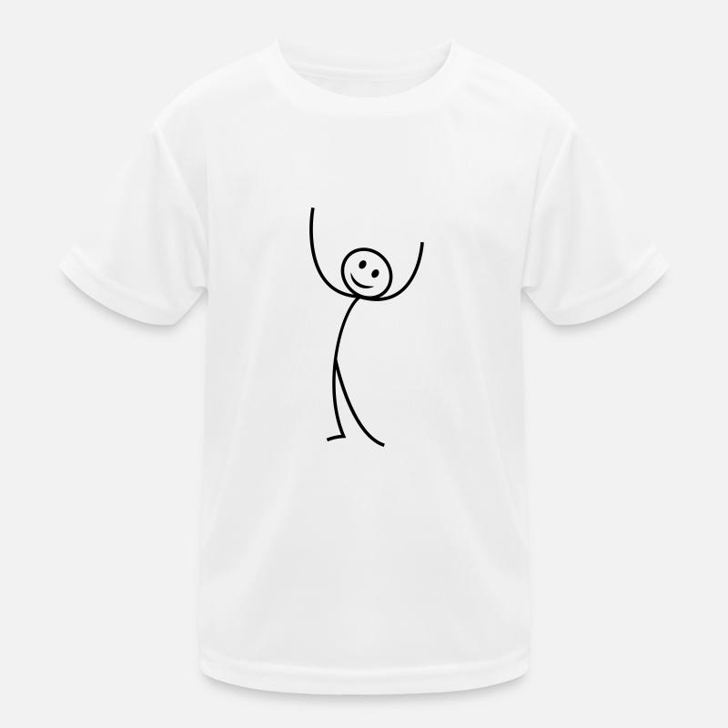 Strichmännchen Kinder Funktions-T-Shirt