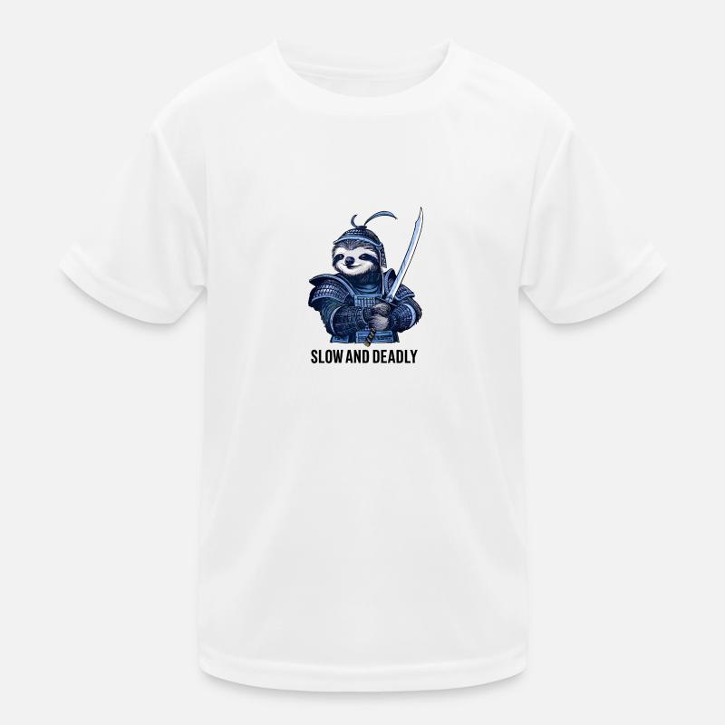 Samurai Sloth - Kids Functional T-Shirt - white