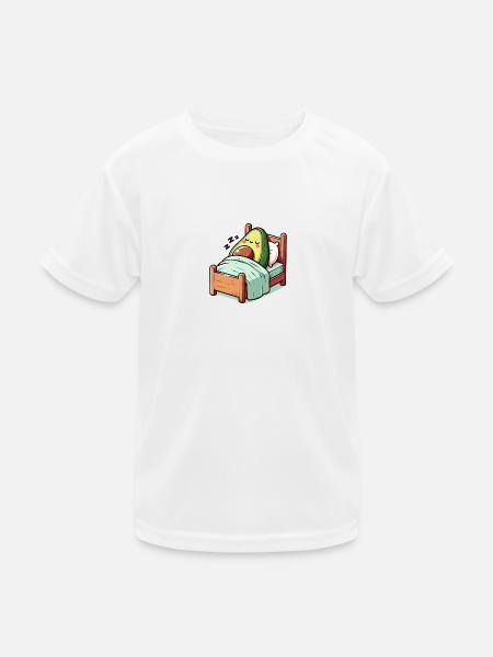 Slice avocado - Kids Functional T-Shirt - white