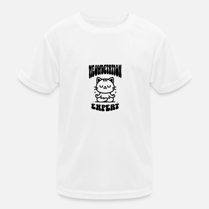 Cat Meowdetation Expert Kinder Funktions-T-Shirt