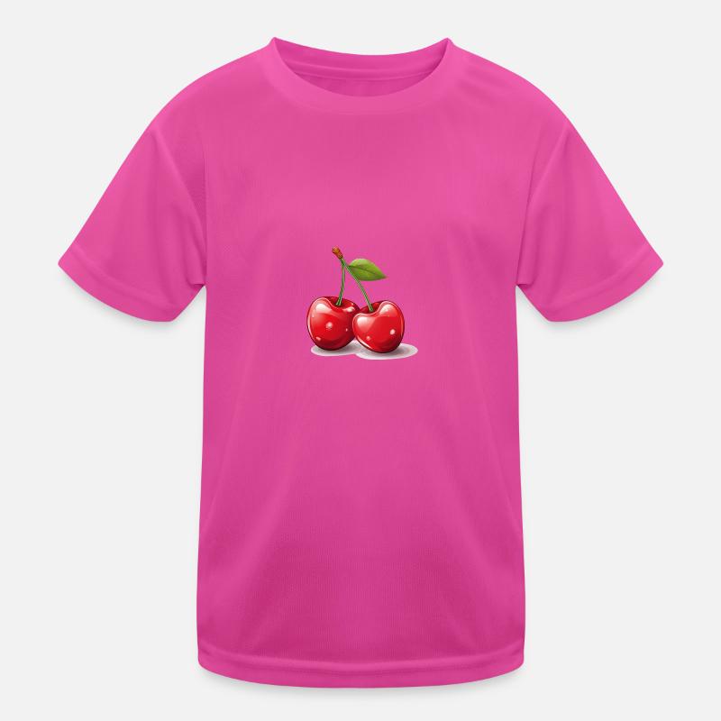 zwei süße Kirschen Kinder Funktions-T-Shirt