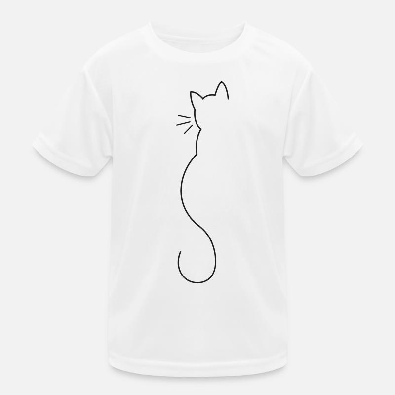 Katzen Silhouette Kinder Funktions-T-Shirt