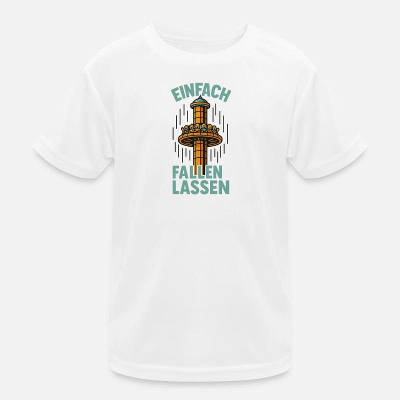 Fallen Lassen Drop Tower Freefall Kids Functional T-Shirt