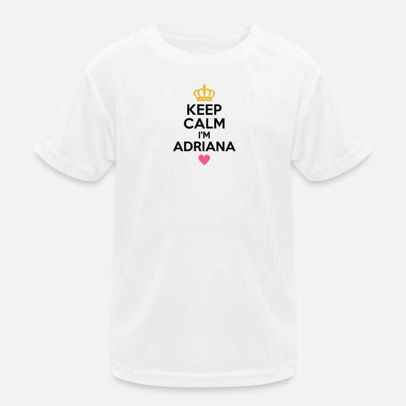 Keep Calm Adriana Herz Kinder Funktions-T-Shirt