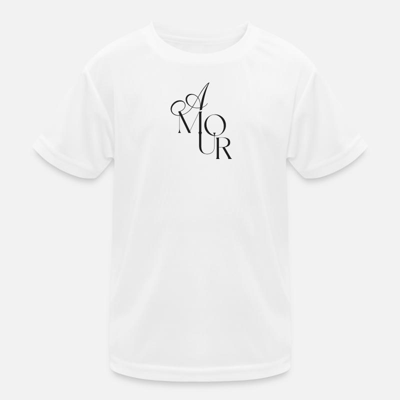 Elegant Monogram Amour Kids Functional T-Shirt