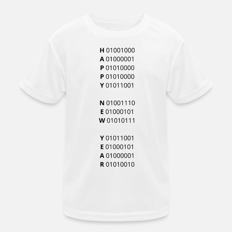 BONNE ANNÉE – code binaire T-shirt sport Enfant