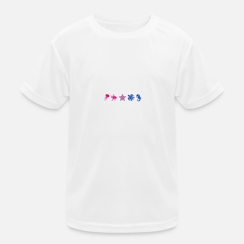 Subtle Pride Sea Creatures Beach Summer Kids Functional T-Shirt