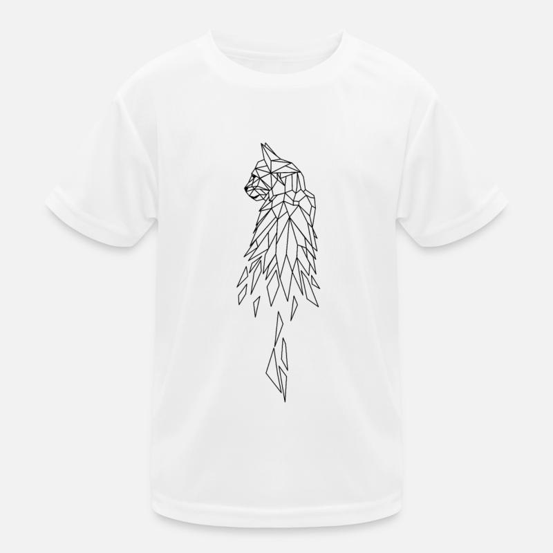 Cat polygon transparent Kids Functional T-Shirt