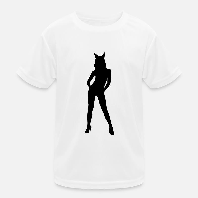 Frau als Teufel Kinder Funktions-T-Shirt