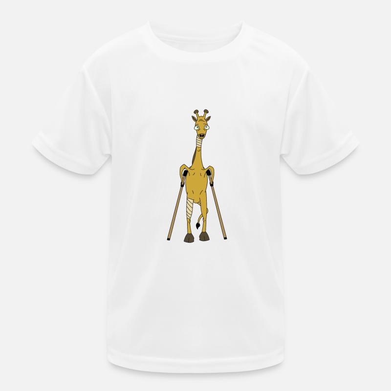 Giraffe on crutches! Kids Functional T-Shirt