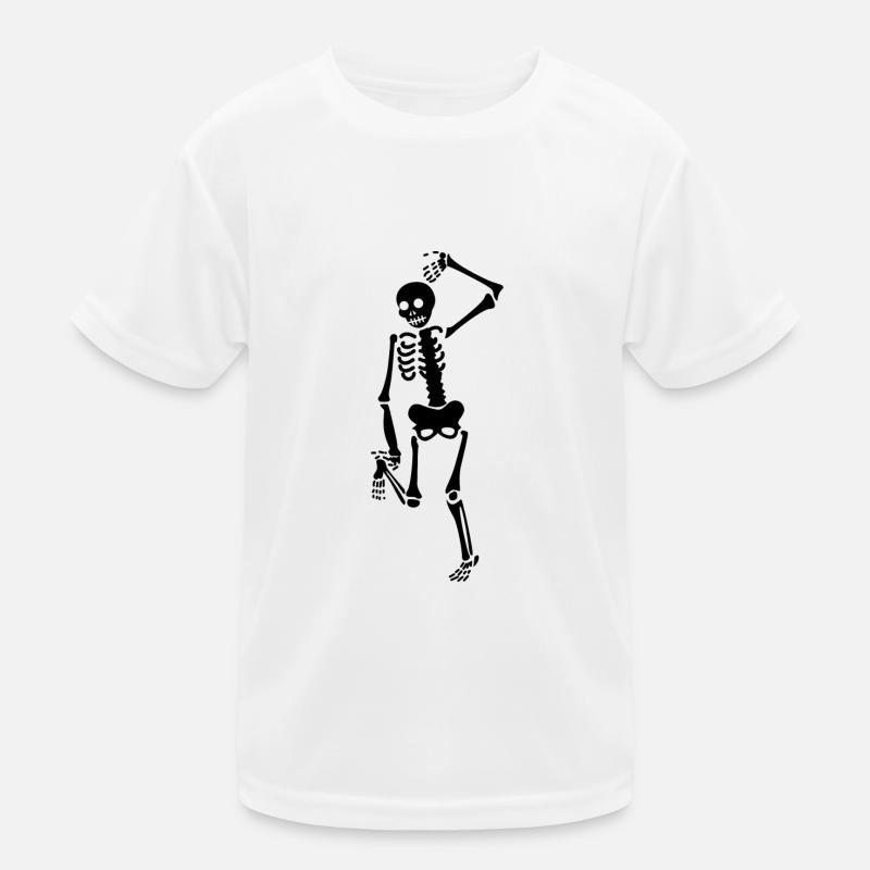 funny skeleton Kids Functional T-Shirt