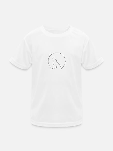 Loup hurlant - T-shirt sport Enfant - blanc - Devant