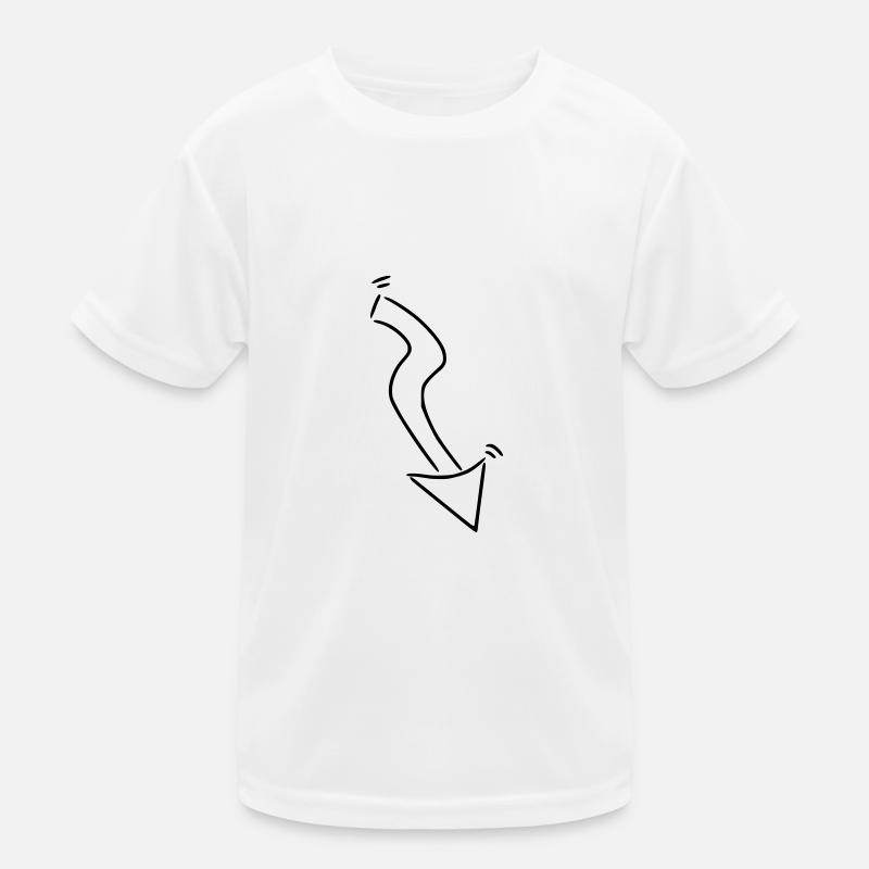 Arrow Drawing Sketch Black Kids Functional T-Shirt
