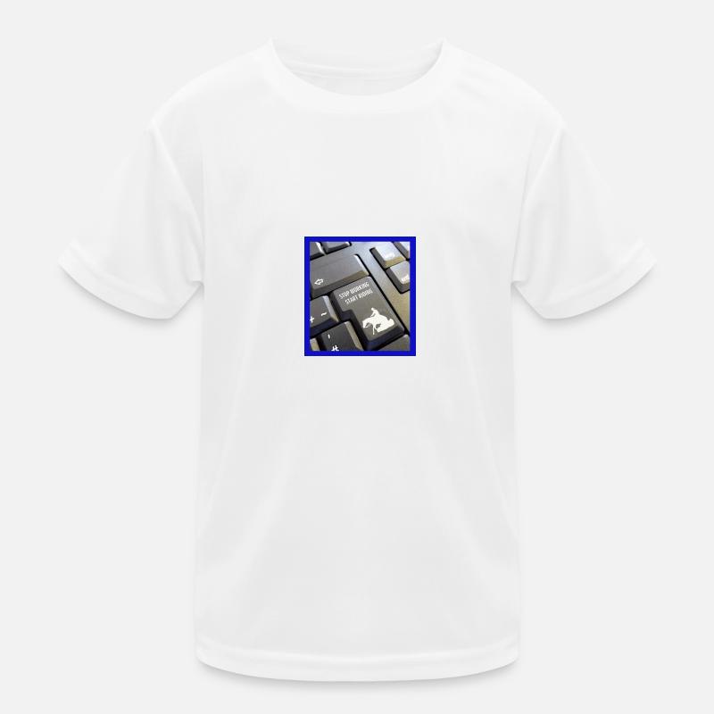 Stop working start riding Kinder Funktions-T-Shirt