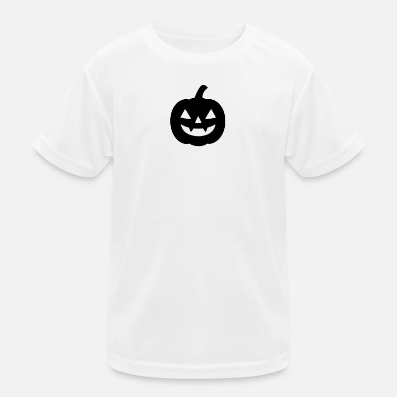 Masque de citrouille effrayante Halloween Design T-shirt sport Enfant