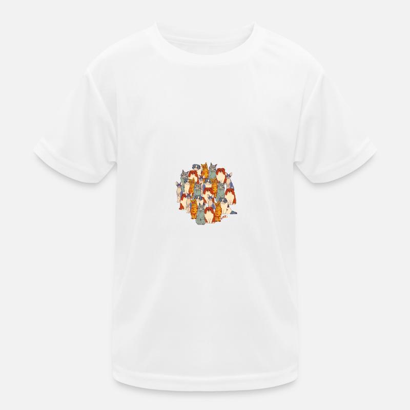 Katzen Kinder Funktions-T-Shirt