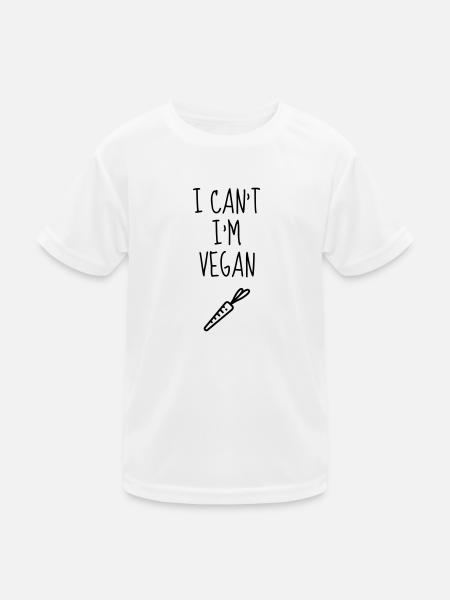 Vegetarier / Vegetarismus / Vegan / Vegetarierin - Kinder Funktions-T-Shirt - Weiß - Vorne