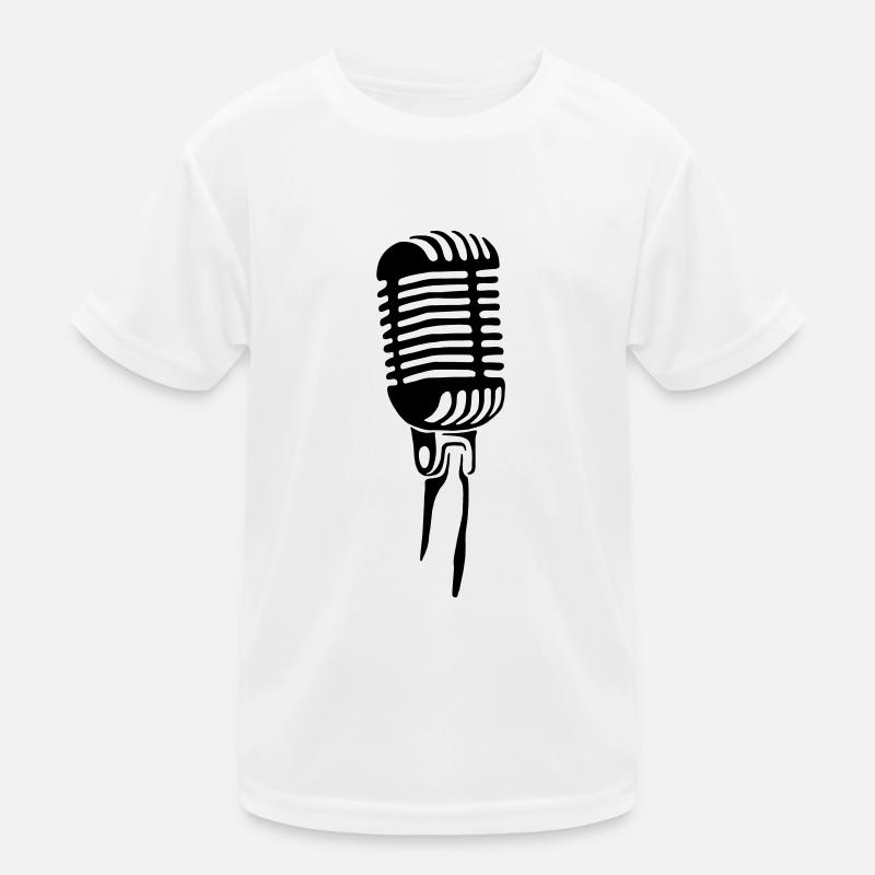 Retro Microphone Kids Functional T-Shirt