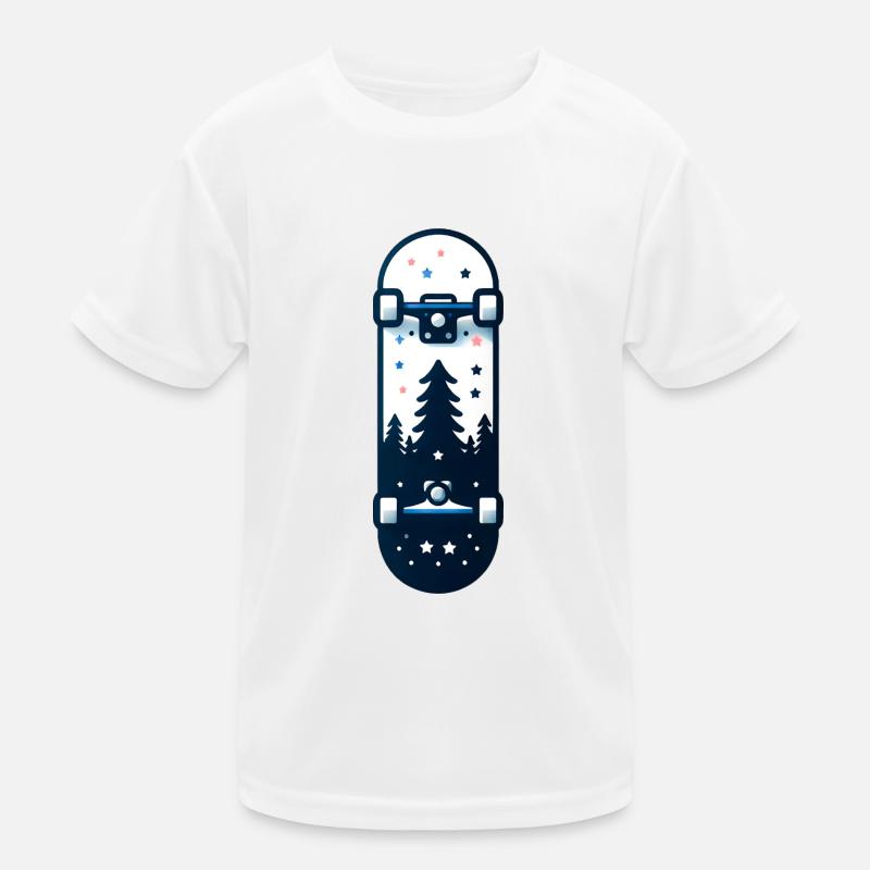 Skateboard Kinder Funktions-T-Shirt