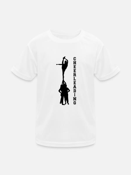 Cheerleading, Cheerleader - Kinder Funktions-T-Shirt - Weiß