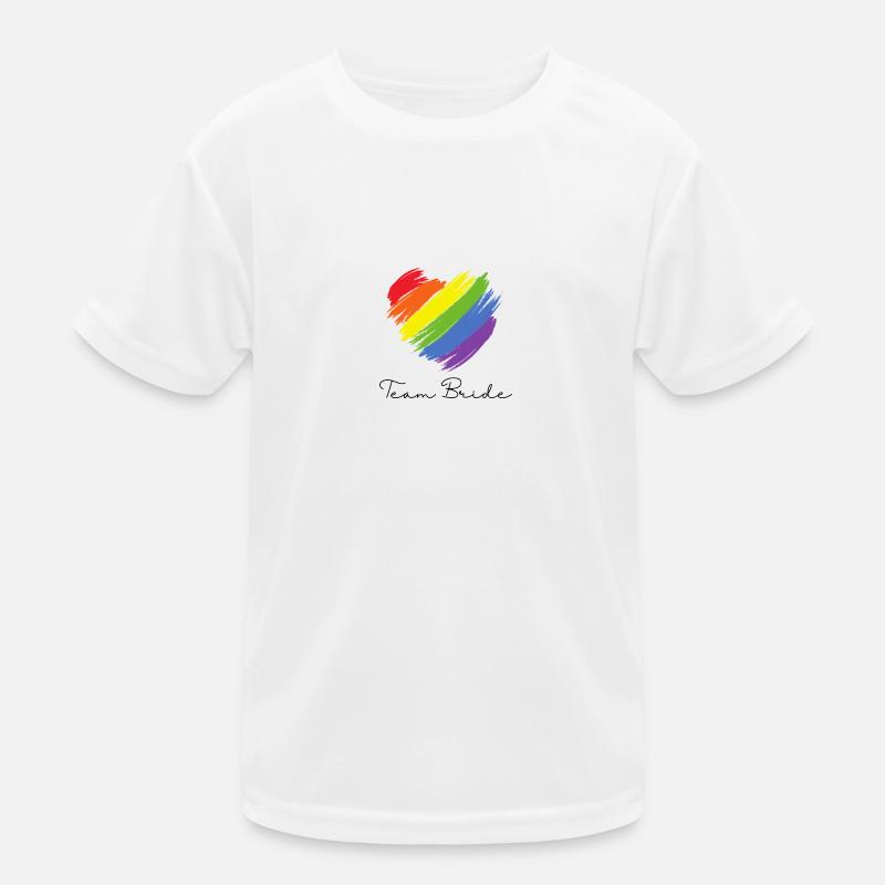 Team Bride - Pride Edition Kinder Funktions-T-Shirt