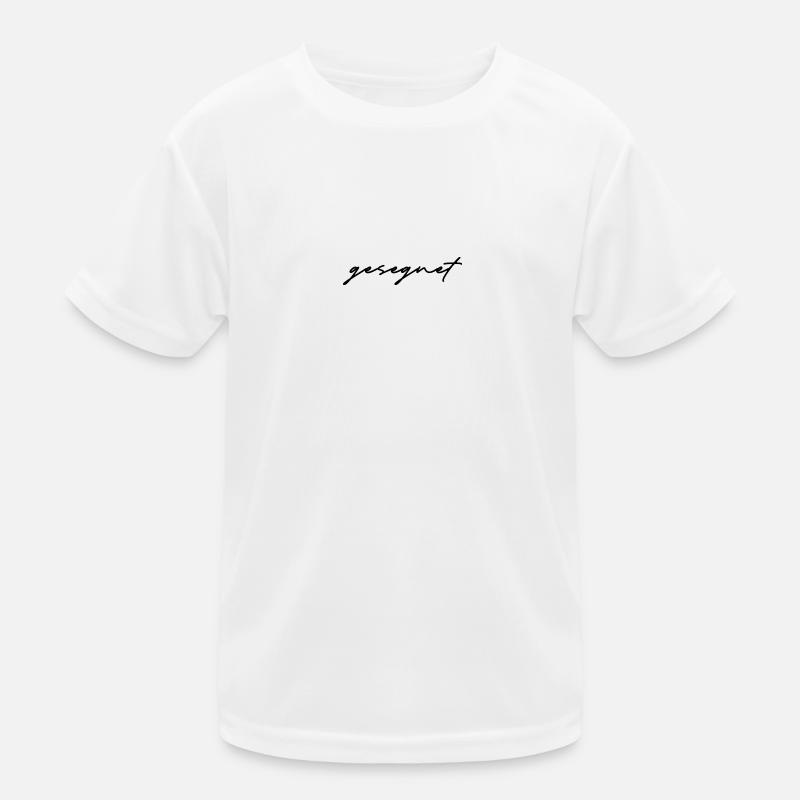 Gesegnet - Jesus Christus - Schriftzug Kinder Funktions-T-Shirt