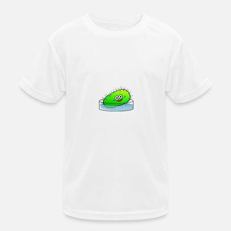 Happy Bacterium - Kinder Funktions-T-Shirt - Weiß
