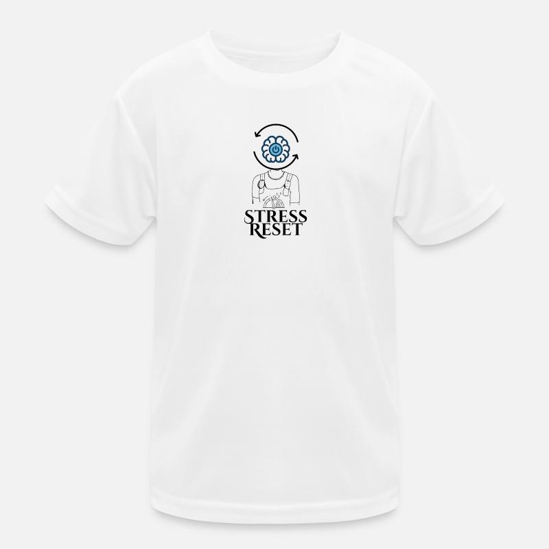 Stress Reset Button-Head Kinder Funktions-T-Shirt