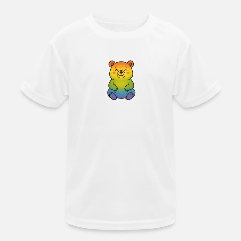 cute rainbow bear Kids Functional T-Shirt