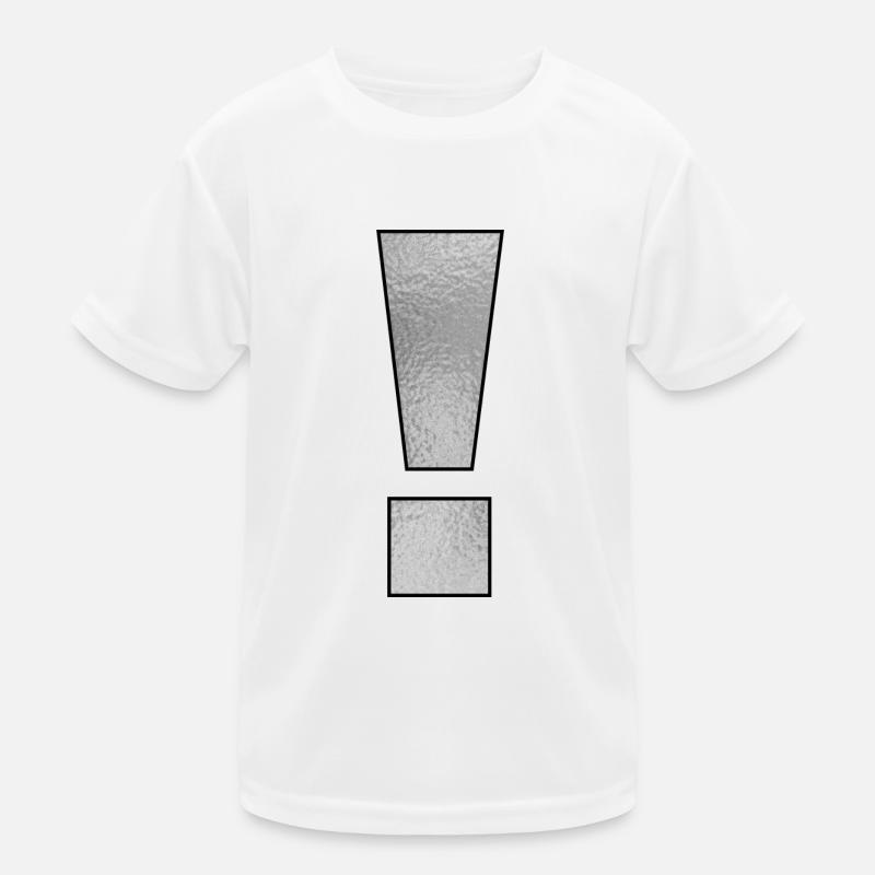 Punctuation mark exclamation mark ! Silver Kids Functional T-Shirt