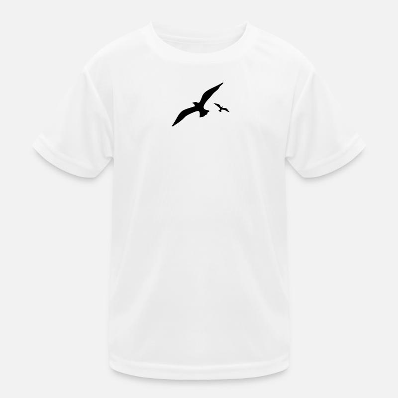 Möwe - Kinder Funktions-T-Shirt - Weiß