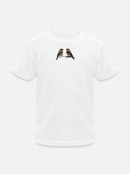 Gimpel Paar - Kinder Funktions-T-Shirt - Weiß - Vorne