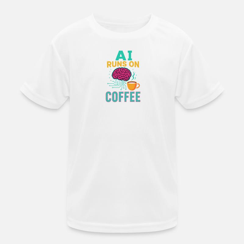 AI runs on coffee Kids Functional T-Shirt