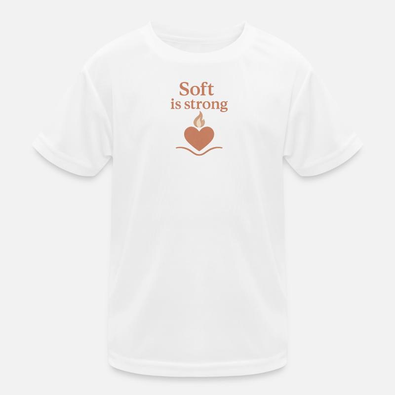 Soft is strong heart fire Kids Functional T-Shirt