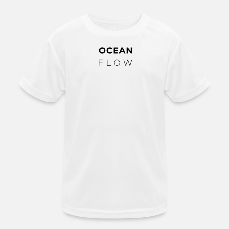 OCEAN FLOW - Minimalist Atlantic Design Kids Functional T-Shirt