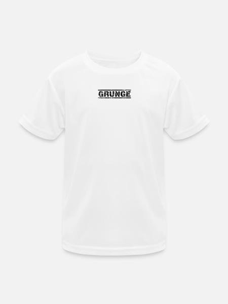 Grunge - Kinder Funktions-T-Shirt - Weiß - Vorne