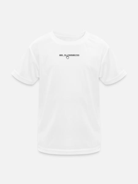 Zu Favoriten hinzufügen klicken - Kinder Funktions-T-Shirt - Weiß - Vorne