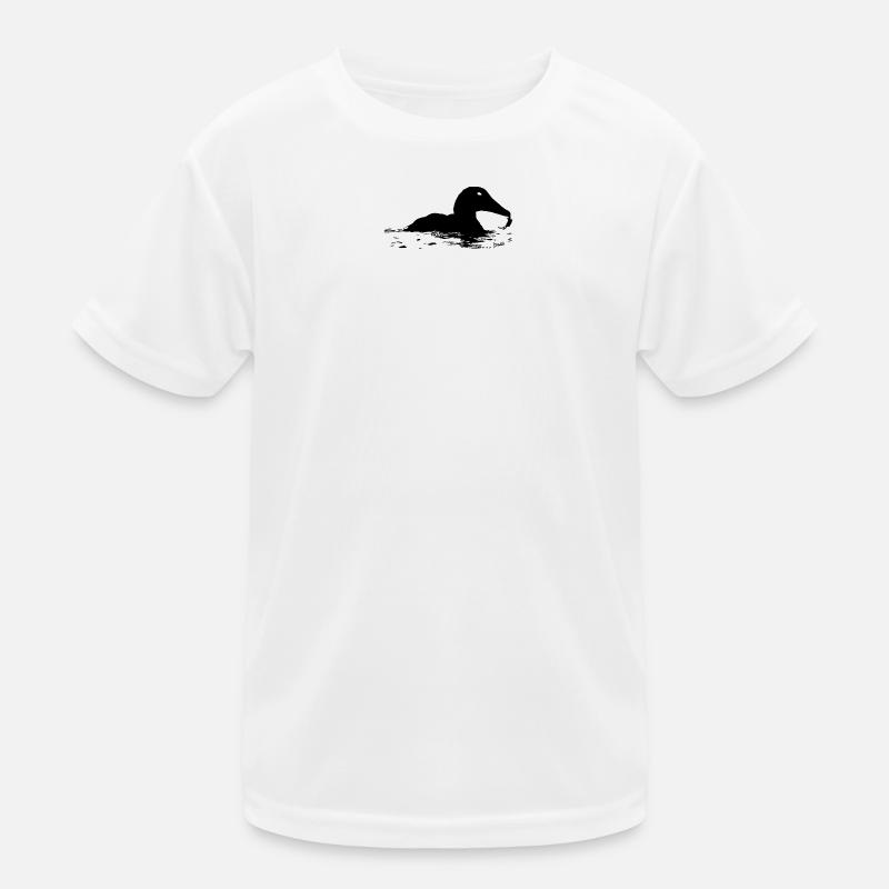HGWild - Eider duck with crab - Kids Functional T-Shirt - white