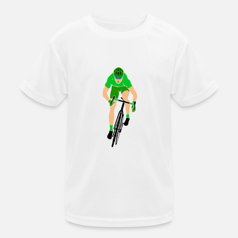Sprinter auf dem Rennrad Kinder Funktions-T-Shirt