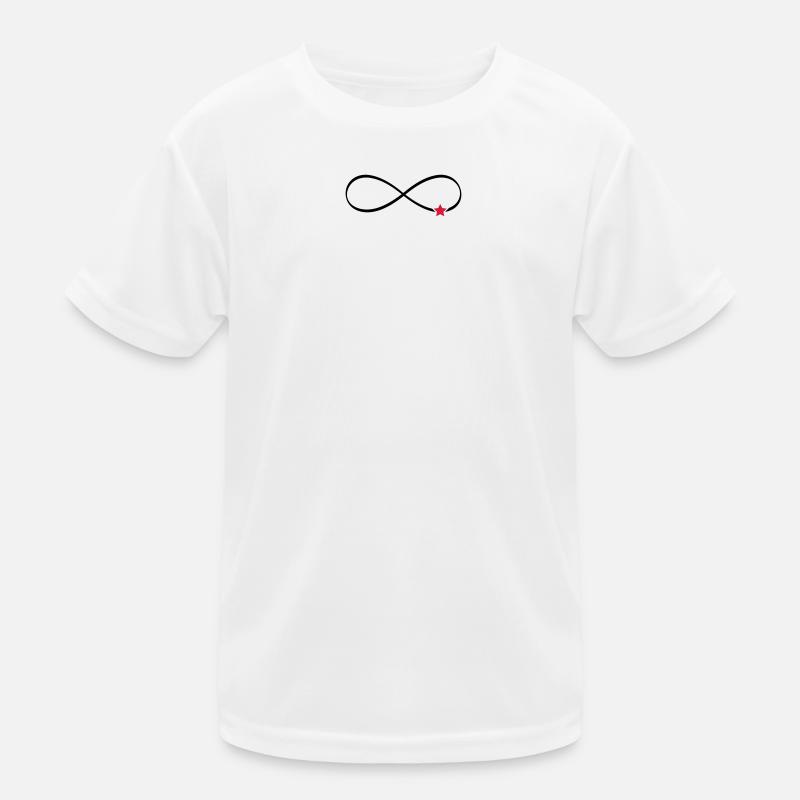 Stern Unendlichkeit Symbol Unendlichkeitszeichen - Kinder Funktions-T-Shirt - Weiß