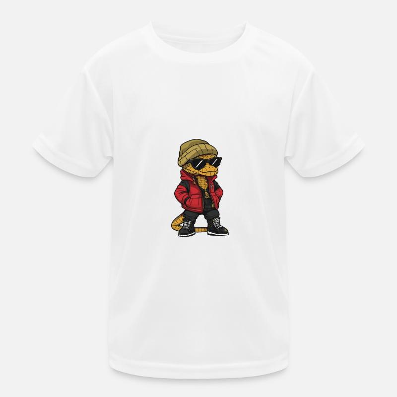 Schlange Kobra Winter Comic Kinder Funktions-T-Shirt