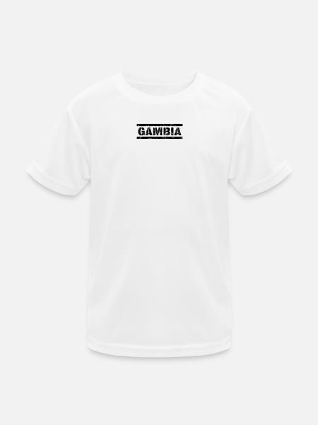 Gambia - Kinder Funktions-T-Shirt - Weiß