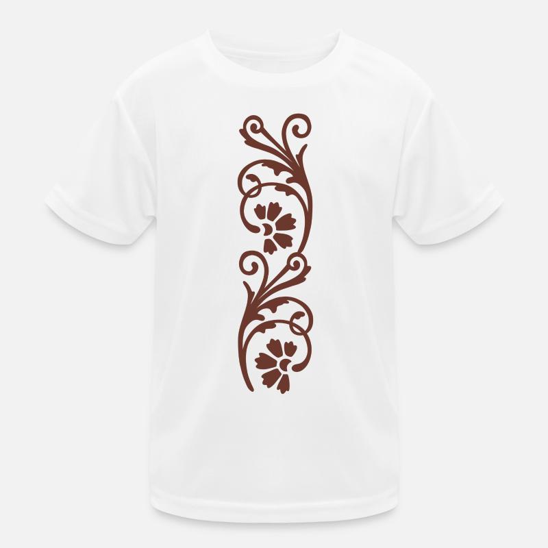 Ornate Floral Scrollwork Kids Functional T-Shirt