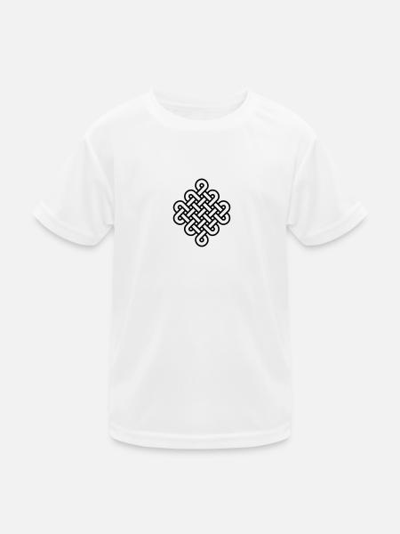 Knot Infinity Buddhism Tibet endless eternal celts - Kids Functional T-Shirt - white - Front