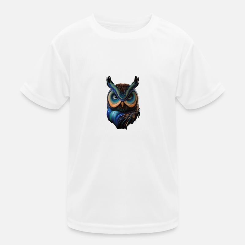 Eagle Owl Painting Kids Functional T-Shirt