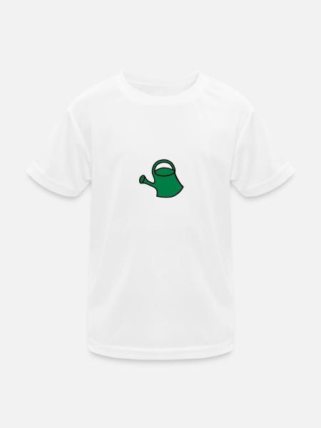 Gießkanne - V2 - Kinder Funktions-T-Shirt - Weiß - Vorne
