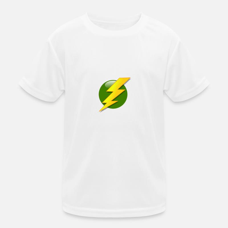 lightning - Kids Functional T-Shirt - white