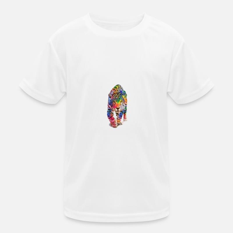 Multicolour leopard Kids Functional T-Shirt