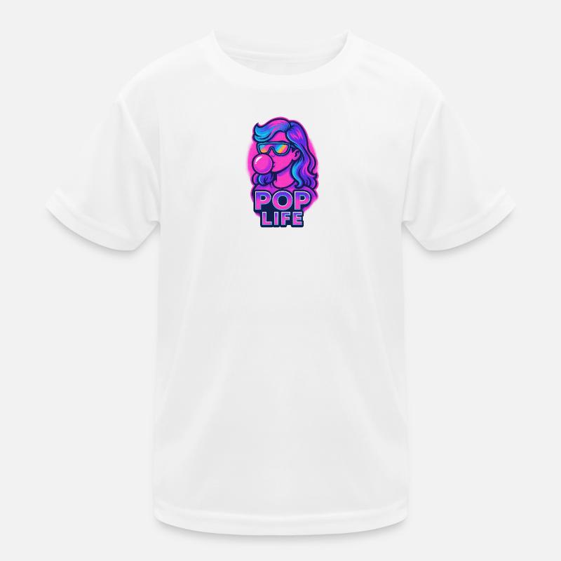 Retro Neon Mädchen Bubblegum Pop Design Kinder Funktions-T-Shirt