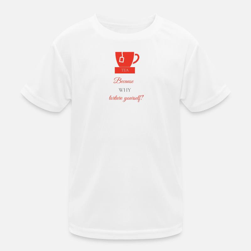 TEA-RIFFIC (Red + Grey) Kids Functional T-Shirt